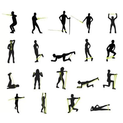 Imagem de Kit com 3 Elásticos Extensores Ginástica Fitness Liveup 3211