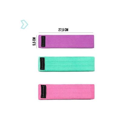 Imagem de Kit com 3 Faixas de resistência do quadril (Hip Resistance Bands)