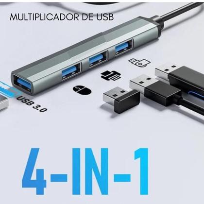 Imagem de Kit com 3 Hub Usb 3.0 de 4 Portas Expansor USB Pc Notebook Multi Portas 4 EM 1 Bommax