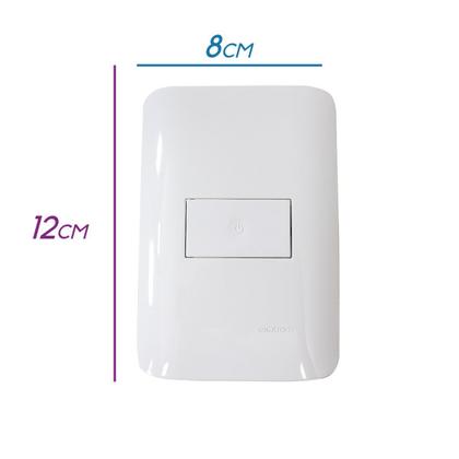 Imagem de kit com 3 Interruptores Dimmer Touch Branco Conjunto 4x2 St338