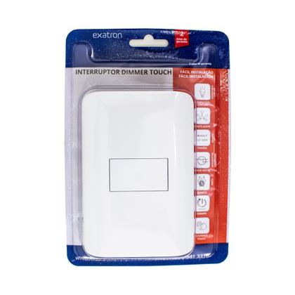 Imagem de kit com 3 Interruptores Dimmer Touch Branco Conjunto 4x2 St338