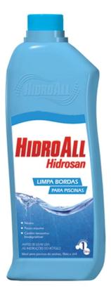 Imagem de Kit Com 3 Limpa Bordas Para Piscinas Hidrosan Hidroall 1 Litro