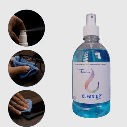 Imagem de Kit Com 3 Limpa Lentes CleanUp 500ml Para Óculos Celular Computador Tablet