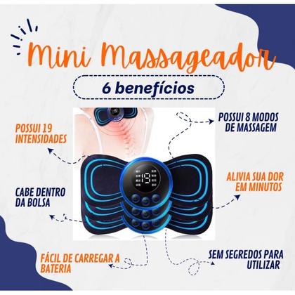 Imagem de Kit Com 3 Massageador Portátil Recarregável Dor Pernas Pescoço Coluna