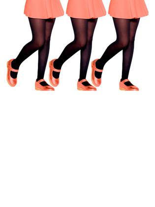 Imagem de Kit com 3 Meias Calças Infantil Fio 40 Opaca Lobinha 2530-001