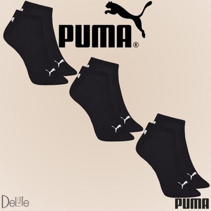 Imagem de Kit com 3 Meias Esportiva Puma Cano Baixo Lisa Modelo Sapatilha Sport Calcanhar Verdadeiro Adulto