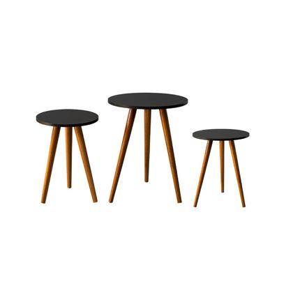 Imagem de Kit com 3 Mesas De Canto Para Salas Decorativas