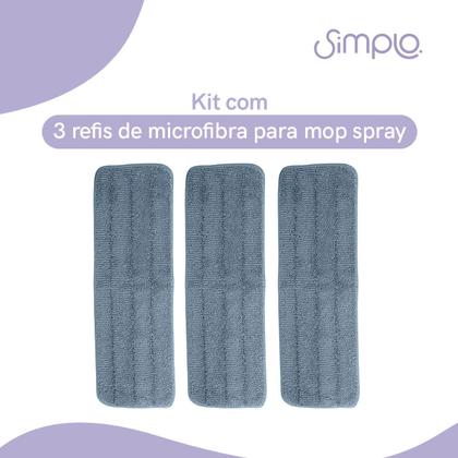 Imagem de Kit com 3 Microfibras Para Mop Spray - Simplo