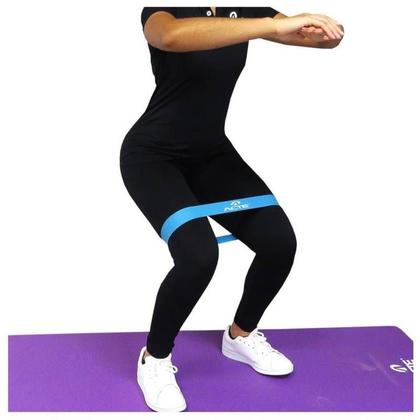 Imagem de Kit com 3 Mini Band + 3 Faixas Elásticas Leve Médio e Forte