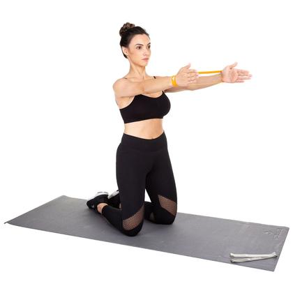 Imagem de Kit com 3 Mini Faixas Elásticas de Exercícios Bands Treino Funcional Níveis Fraco Médio Forte Vollo