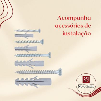 Imagem de Kit com 3 nichos decoração para Quarto Branco Retangular
