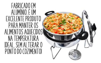 Imagem de Kit Com 3 Panelas De Banho Maria Réchauds Para Buffet Festas