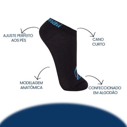Imagem de Kit Com 3 Pares De Meias Mormaii Cano Curto Masculina Básica Lisa