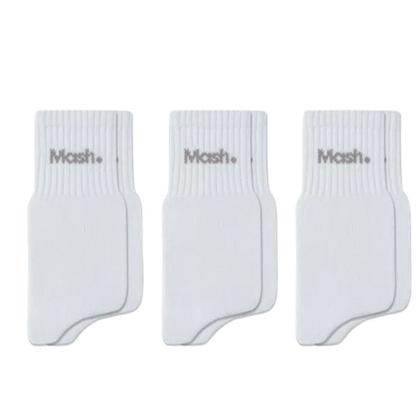 Imagem de Kit Com 3 Pares Meias Mash Masculina Cano Médio Algodão Cotton
