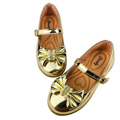 Imagem de Kit Com 3 Pares Sapatilha Infantil Menina Boneca Verniz Confortável SPT-503