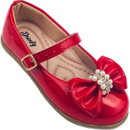 Imagem de Kit Com 3 Pares Sapatilha Infantil Menina Boneca Verniz Confortável SPT-503