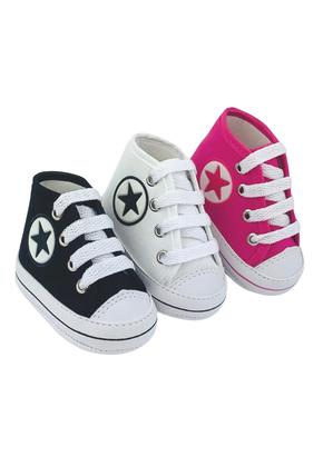 Imagem de Kit com 3 pares sapatinho de bebê direto da fabrica do 13 ao 18