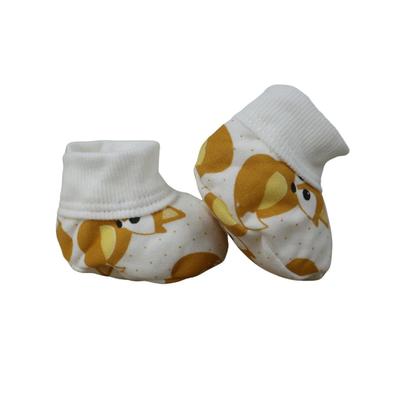 Imagem de Kit Com 3 Pares Sapatinho De Tecido Bebê Recém Nascido