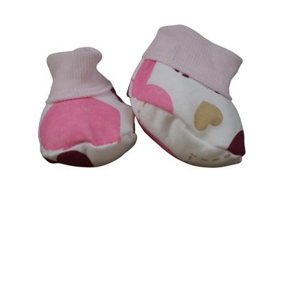 Imagem de Kit Com 3 Pares Sapatinho De Tecido Bebê Recém Nascido