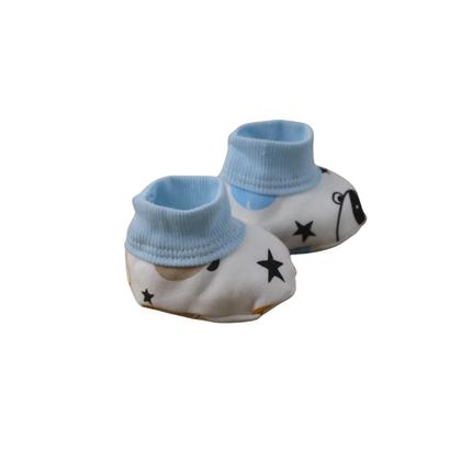 Imagem de Kit Com 3 Pares Sapatinho De Tecido Bebê Recém Nascido