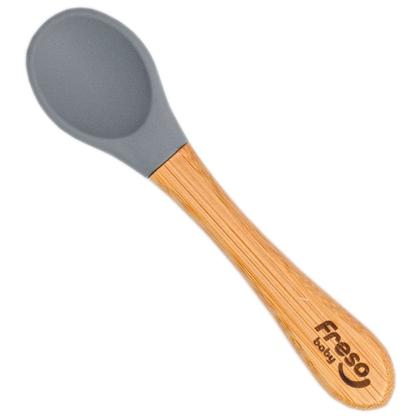 Imagem de Kit com 3 peças Alimentação p/ Bebê em Silicone Cinza Freso