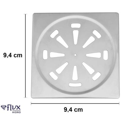 Imagem de Kit com 3 Peças Ralo Grelha Abre e Fecha em Aço Inox Premium da Flvx Hidro 10cm x 10cm  RAF10