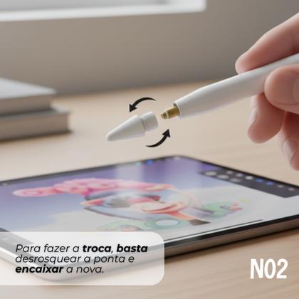 Imagem de Kit com 3 Pontas de Reposição para Caneta Digital Alta Precisão e Durabilidade Substituição Simples e Segura Ideal para Desenho, Estudo e Anotações