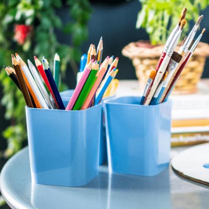 Imagem de Kit com 3 Porta Objetos Azul Pastel - Dello