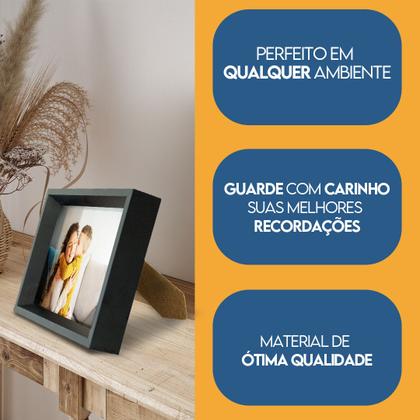 Imagem de Kit com 3 Porta retratos para Fotos 15x21 com Moldura de Madeira para Casa Escritório Hall