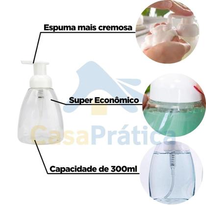 Imagem de Kit Com 3 Porta Sabonete Líquido Espuma Cremoso Dispenser Banheiro