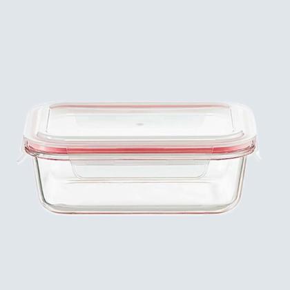 Imagem de Kit com 3 Potes de Vidro Retangulares Herméticos Majestic 630ml