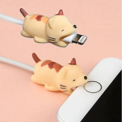 Imagem de Kit Com 3 - Protetor Cabo Usb Carregador Bichinhos