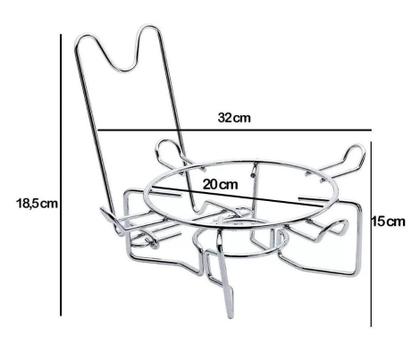 Imagem de Kit Com 3 Rechaud Fogareiro Panela de Alumínio Redonda P/ Buffet Festas Mantem Comida Aquecida 5 Lts