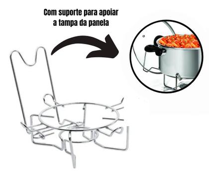 Imagem de Kit Com 3 Rechaud Fogareiro Panela de Alumínio Redonda P/ Buffet Festas Mantem Comida Aquecida 5 Lts