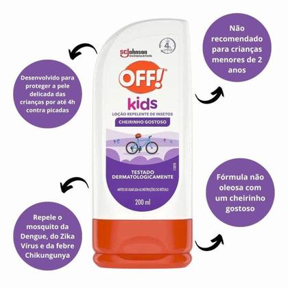 Imagem de Kit com 3 repelente off kids 200 ml