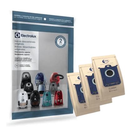 Imagem de Kit com 3 sacos descartaveis modelos Clario, Classic Silencer, Jetmaxx, Ultrasilencer, Ultraone, Equipt e Powerforce (SBECL) Electrolux