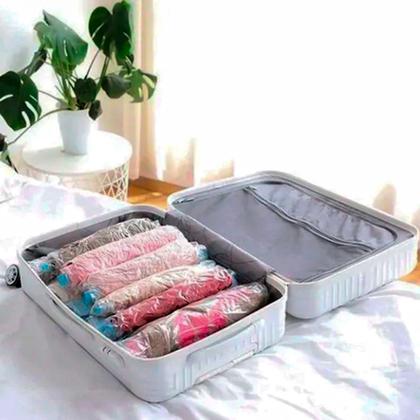 Kit com 3 Sacos Organizador a Vácuo 60x80cm Para Viagem - Clink Imagem de Kit com 3 Sacos Organizador a Vácuo 60x80cm Para Viagem