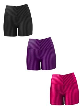 Imagem de Kit Com 3 Short Legging 3D Academia Fitness Feminino