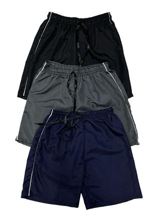 Imagem de Kit Com 3 Short Tactel Infanto Juvenil Com Elástico e Cordão