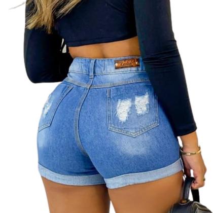 Imagem de Kit Com 3 Shorts Jeans Cintura Alta Destroeyd 