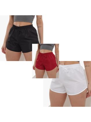 Imagem de Kit Com 3 Shorts Tactel Boxer Bermuda Short Shortinho Praia