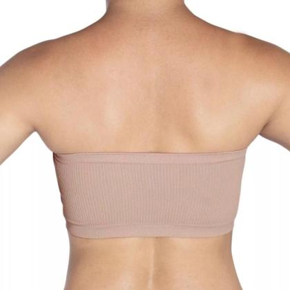 Imagem de Kit com 3 Soutien Poliamida Top Feminino Sutiã Sem Costura Sem Bojo Segura Seios Faixa Trifil