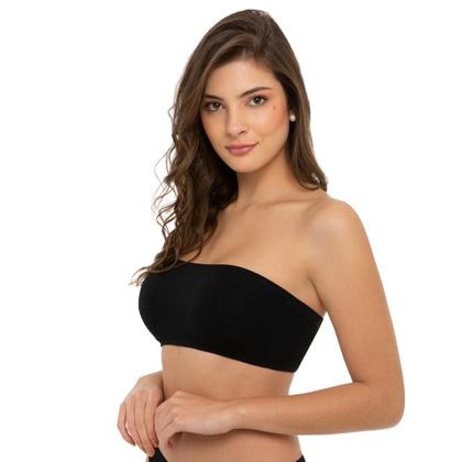 Imagem de Kit com 3 Soutien Poliamida Top Feminino Sutiã Sem Costura Sem Bojo Segura Seios Faixa Trifil