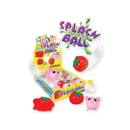 Imagem de Kit Com 3 Splash Ball Anti Stress Acrilex Porco Ovo Tomate