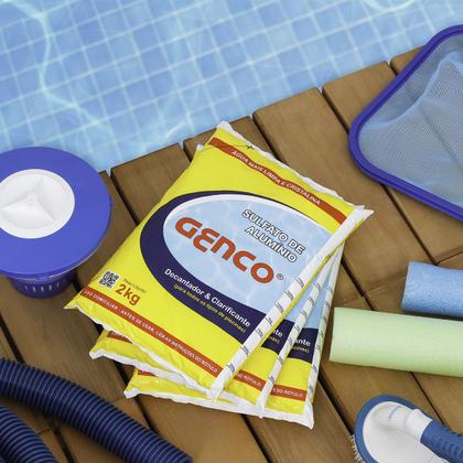 Imagem de Kit com 3 Sulfato de Alumínio Decantador e Clarificante Genco Para Água de Piscinas