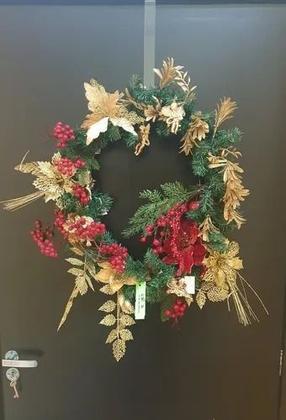 Imagem de Kit com 3 Suporte guirlanda Para enfeites de Natal de Porta com 30cm e 49cm