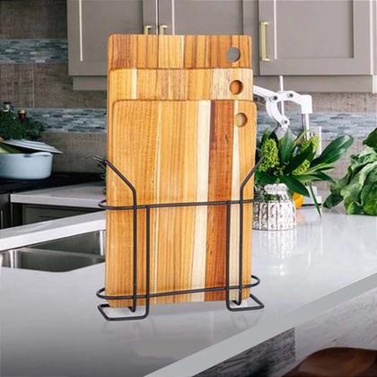 Imagem de Kit com 3 Tábuas de Corte Madeira TecaI e Suporte - Stolf