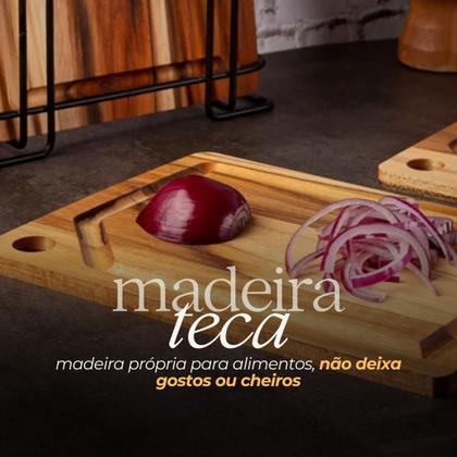 Imagem de Kit com 3 Tábuas de Corte para Carnes Legumes com Suporte em Metal - Stolf