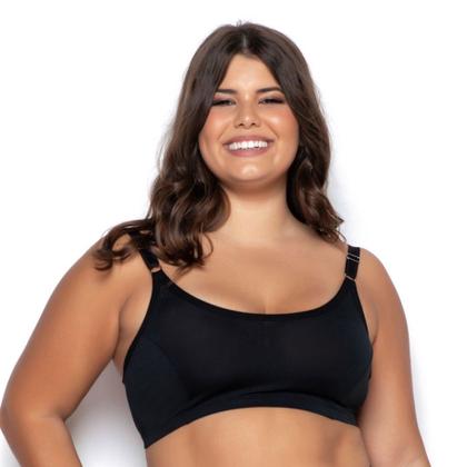 Imagem de Kit Com 3 Top Sutiã Sem Bojo Plus Size Alça Reforçada Gatria Lingerie