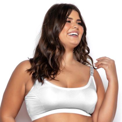 Imagem de Kit Com 3 Top Sutiã Sem Bojo Plus Size Alça Reforçada Gatria Lingerie